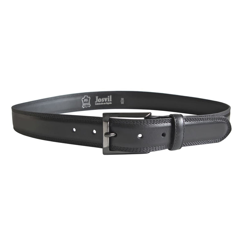 cinturon hombre piel 35mm negro