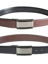 cinturon hombre piel chapon reversible marron y negro