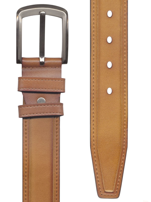 cinturon hombre piel mate color cuero