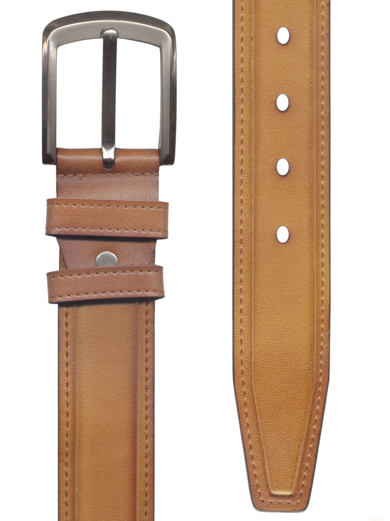 cinturon hombre piel mate color cuero