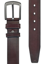 cinturon hombre piel mate color marron oscuro