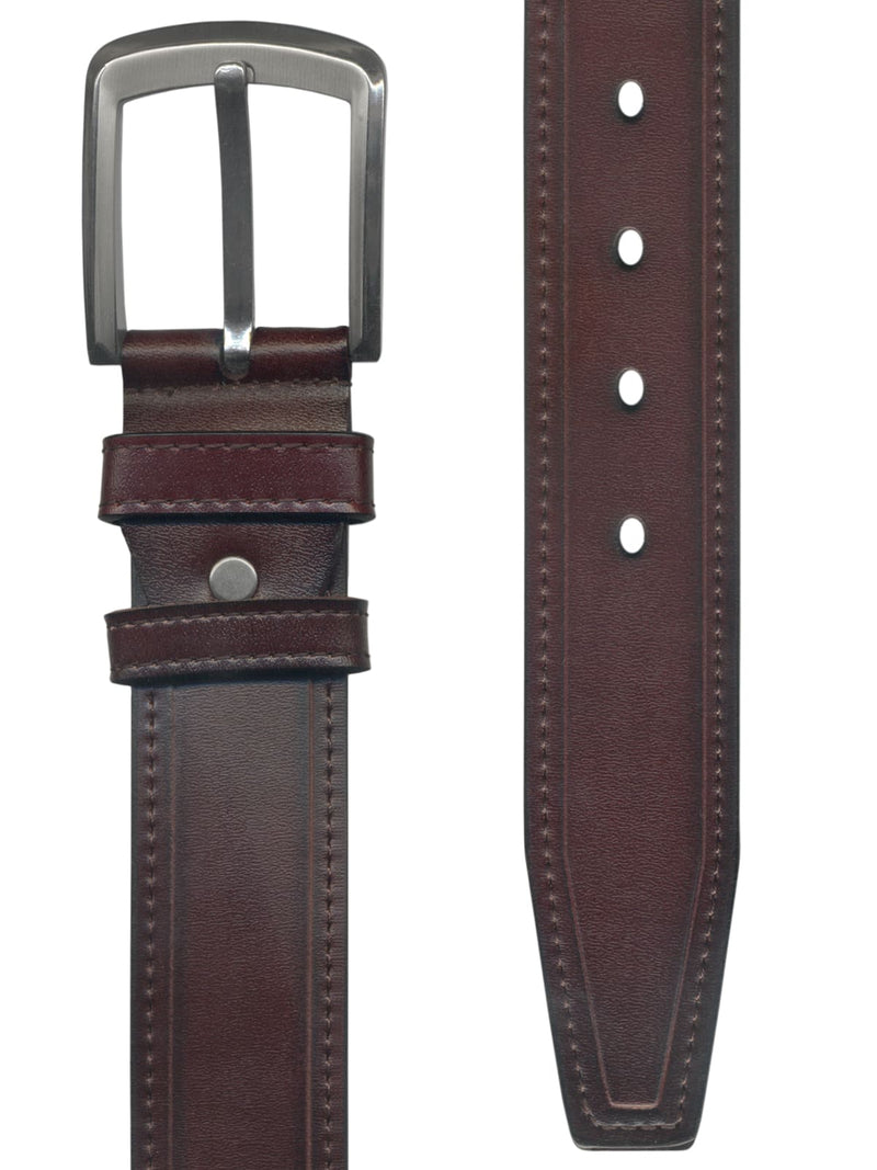 cinturon hombre piel mate color marron oscuro