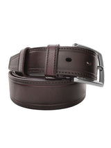 cinturon hombre piel mate color marron oscuro