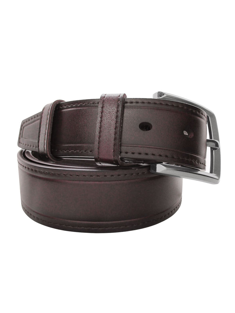cinturon hombre piel mate color marron oscuro