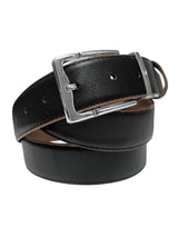 cinturon hombre piel reversible marron claro y negro
