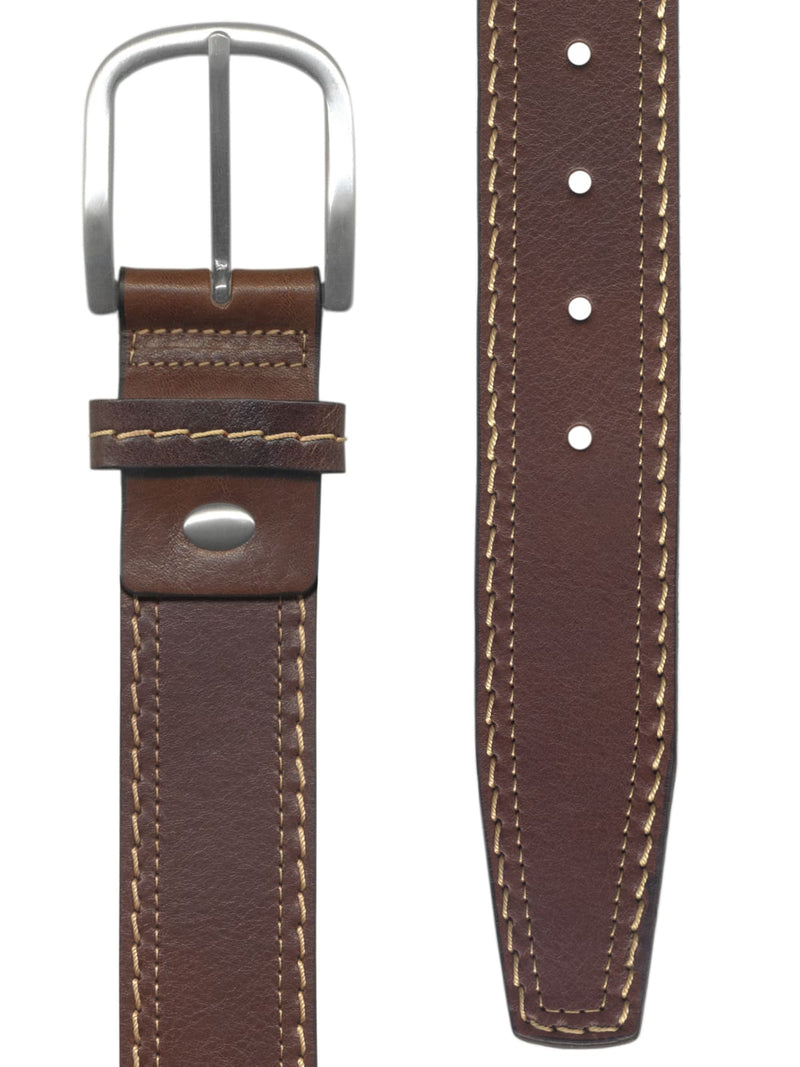 cinturon hombre piel sport color marron oscuro