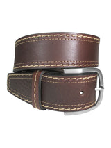 cinturon hombre piel sport color marron oscuro