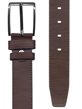 cinturon hombre piel diseño texturizado marron chocolate