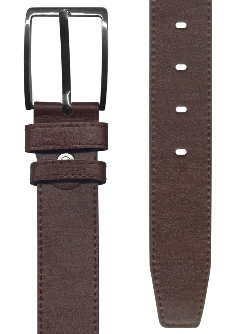 cinturon hombre piel diseño texturizado marron chocolate