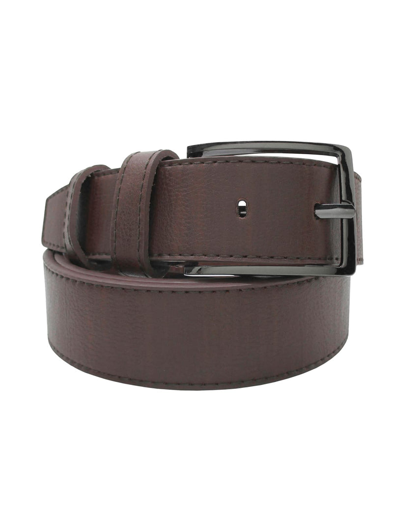 cinturon hombre piel diseño texturizado marron chocolate