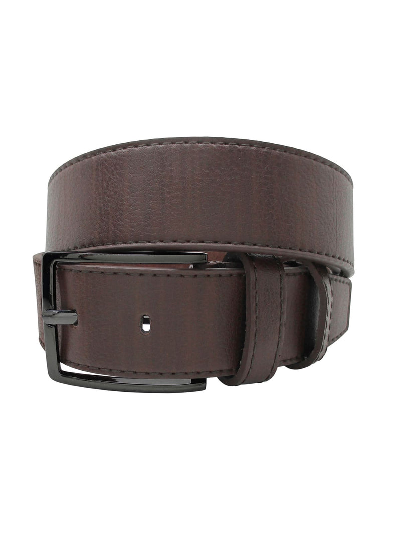 cinturon hombre piel diseño texturizado marron chocolate