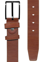 cinturon hombre piel diseño texturizado marron cuero