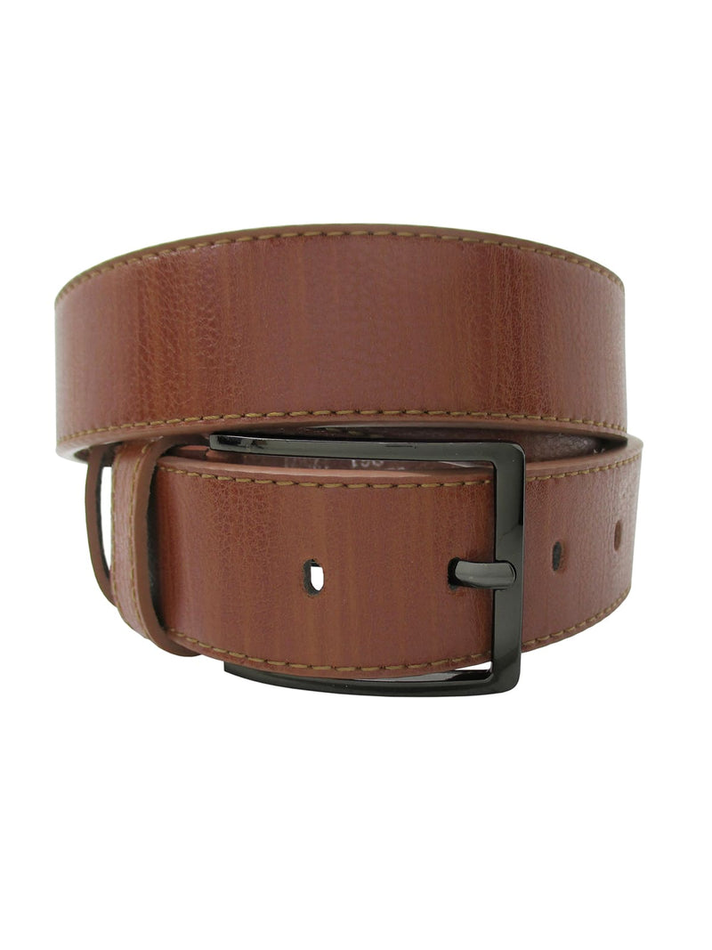 cinturon hombre piel diseño texturizado marron cuero