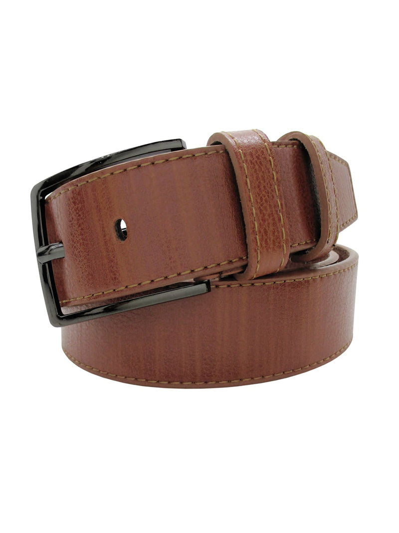 cinturon hombre piel diseño texturizado marron cuero