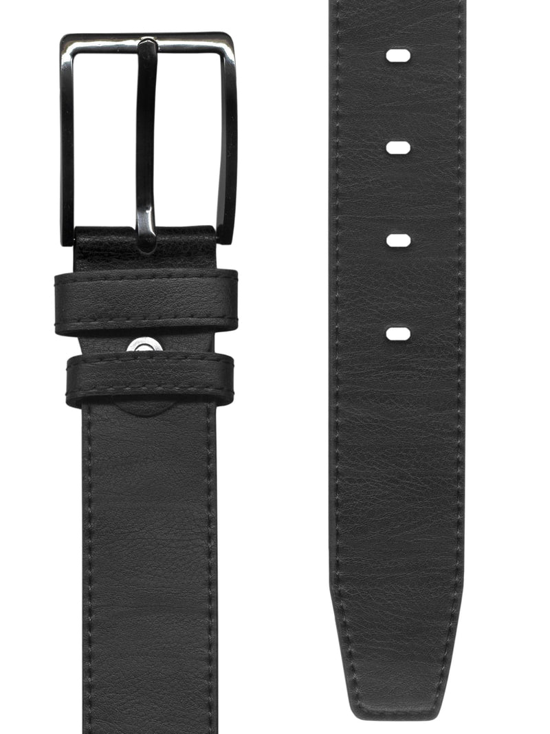 cinturon hombre piel diseño texturizado negro