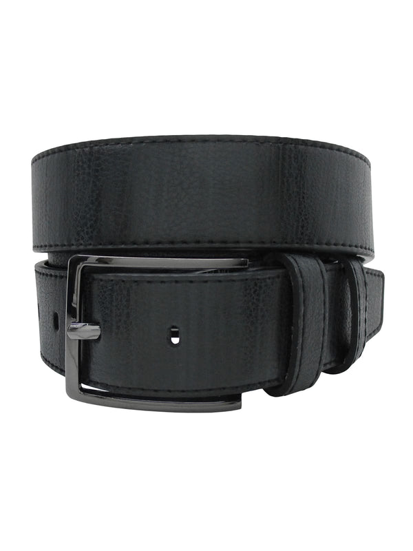 cinturon hombre piel diseño texturizado negro