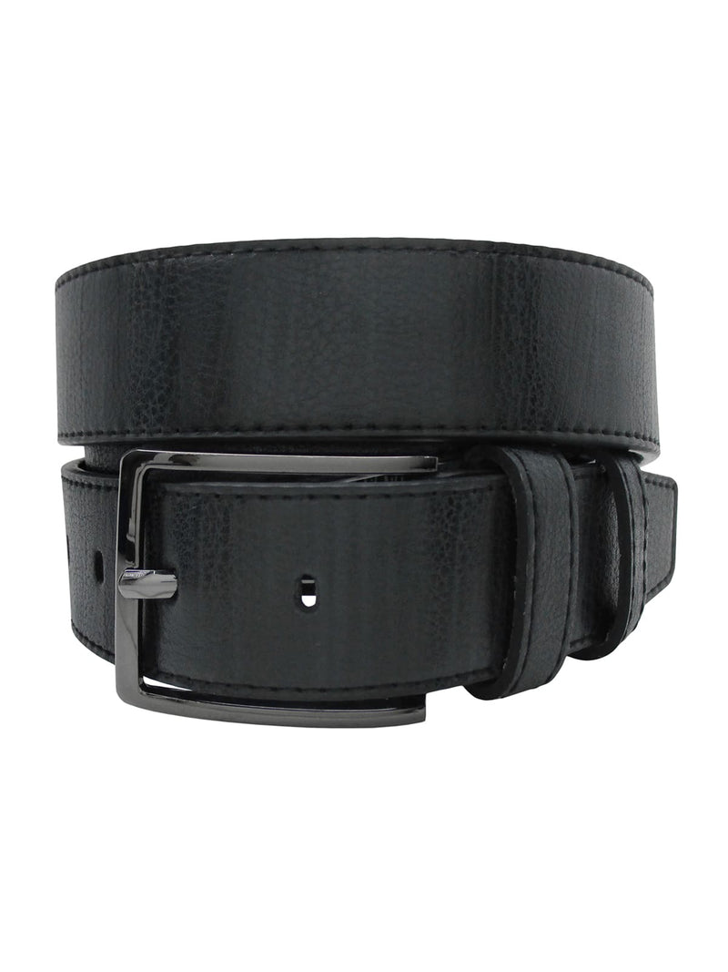 cinturon hombre piel diseño texturizado negro
