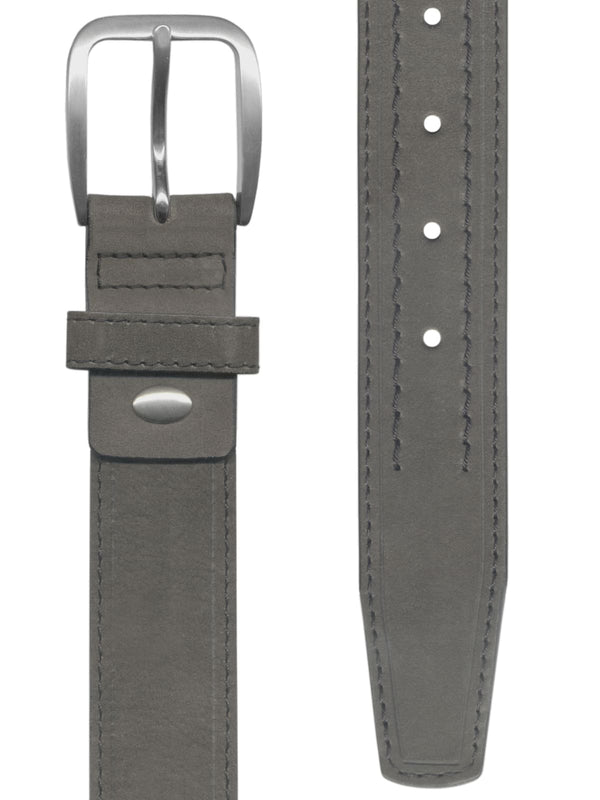 cinturon hombre sport piel nobuck color gris