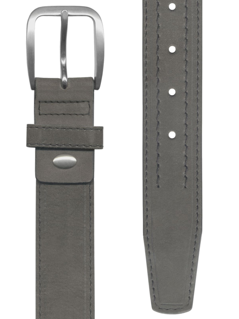 cinturon hombre sport piel nobuck color gris