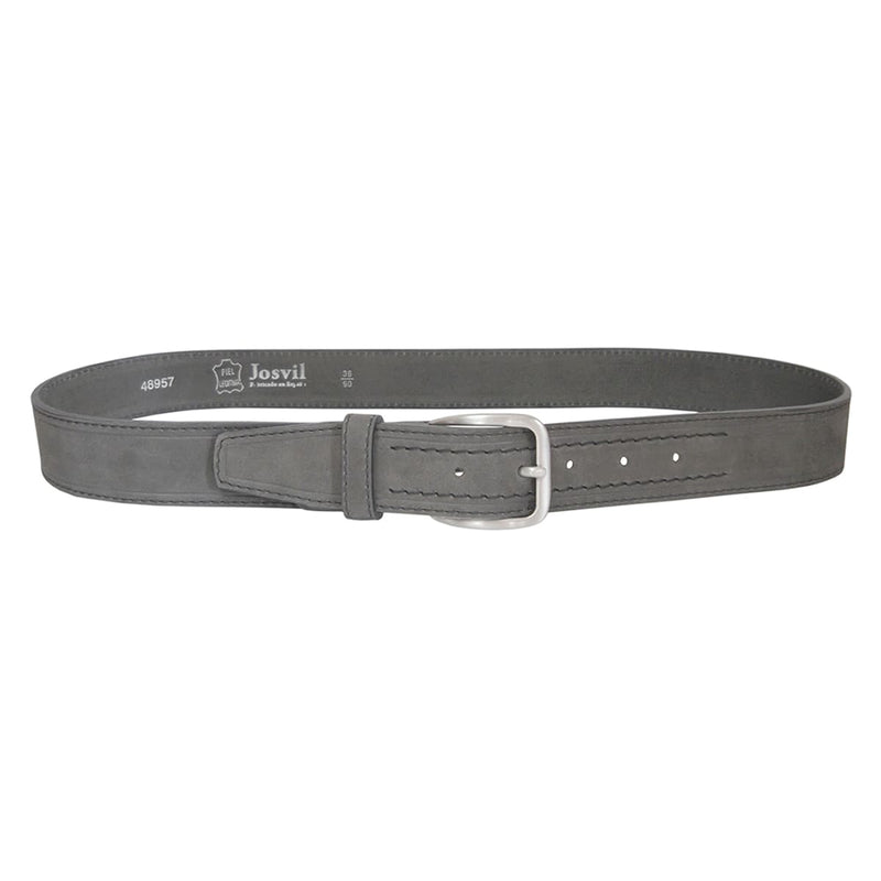 cinturon hombre sport piel nobuck color gris
