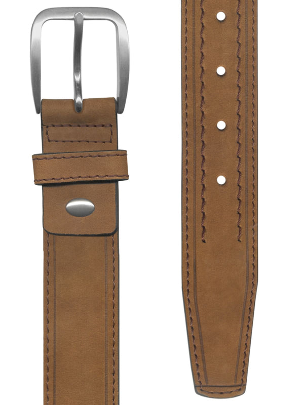 cinturon hombre sport piel nobuck color marron
