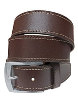 cinturon piel bufalo marron oscuro