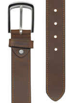 cinturon piel bufalo marron oscuro