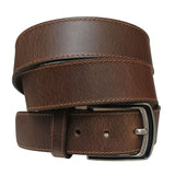 cinturon piel bufalo marron oscuro