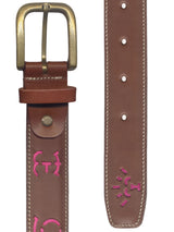 Cinturon piel vaca hierros ganaderias taurinas