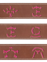 Cinturon piel vaca hierros ganaderias taurinas