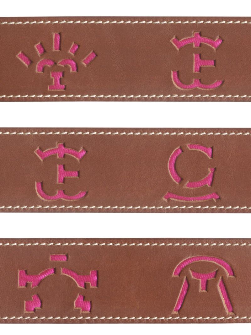 Cinturon piel vaca hierros ganaderias taurinas