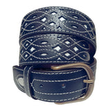 cinturon piel rociero azul marino