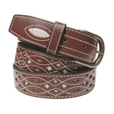 cinturon piel calada rociero marron