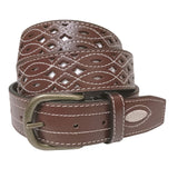 cinturon piel calada rociero marron