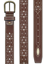 cinturon piel calada rociero marron