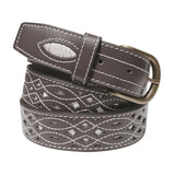cinturon piel rociero marron oscuro