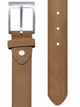 cinturon piel serraje marron