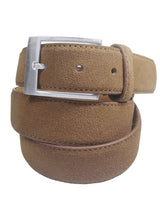 cinturon piel serraje marron