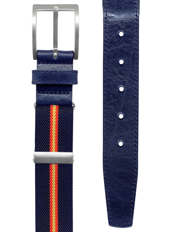 cinturon textil elastico azul marino raya bandera España