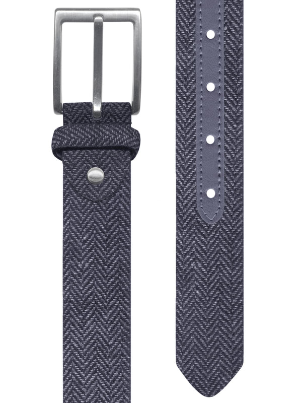 cinturon textil espiga gris