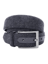 cinturon textil espiga gris