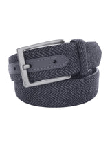 cinturon textil espiga gris