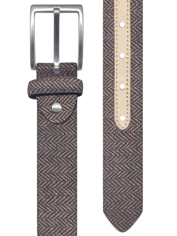 cinturon textil espiga marron