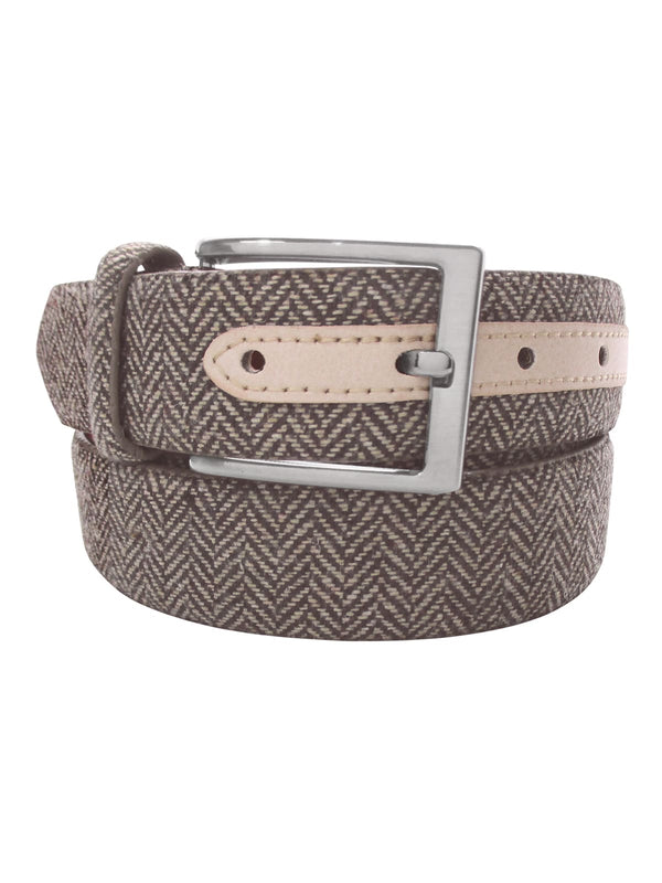 cinturon textil espiga marron