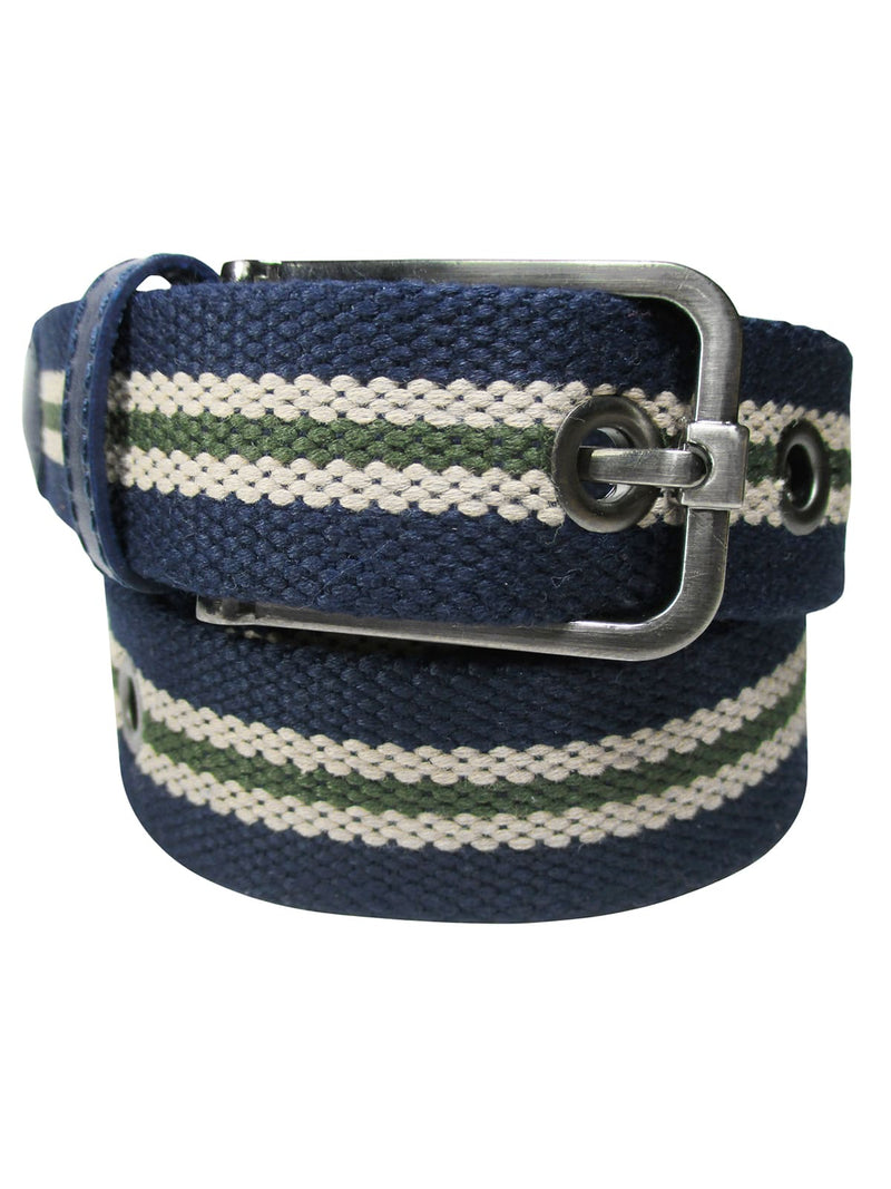 cinturon textil loneta azul marino