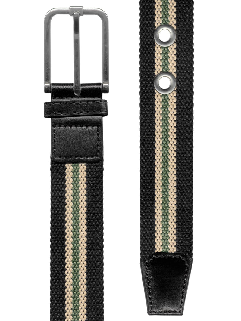 cinturon textil loneta negro