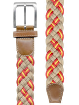 cinturon textil trenzado beige-España