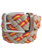 cinturon textil trenzado beige-España