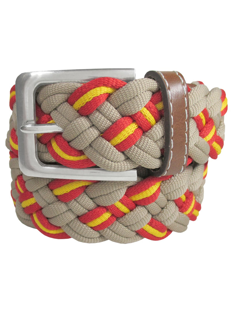 cinturon textil trenzado beige-España