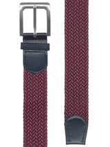 cinturon espiga azul marino detalles rojos